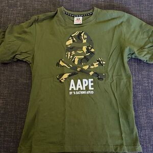 AAPE by A Bathing Ape Olive Graphic Tee